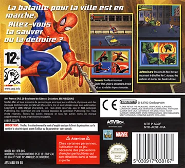 Spider-Man - Bataille pour New York (France) box cover back